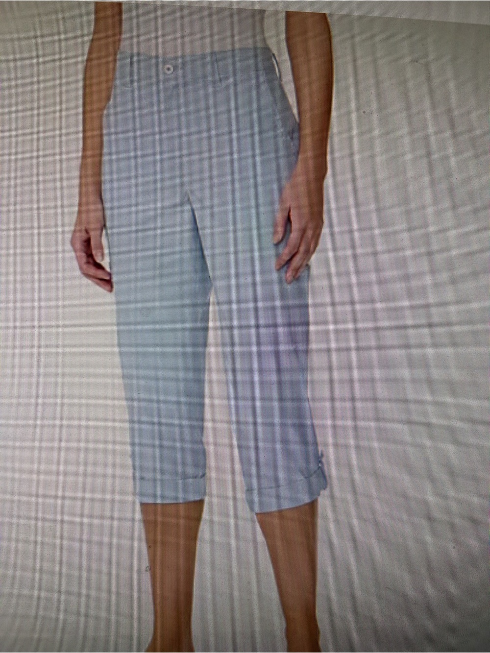 Gloria Vanderbilt Light Blue Cropped Capri Pants. Size XL. 16. NWTGS